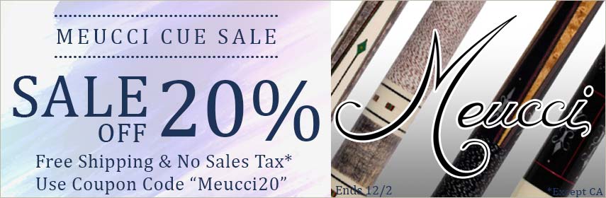 Meucci Cue Sale!