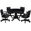 Black Finish with optional swivel chairs