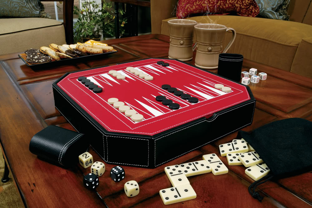 Game Set with Backgammon Top