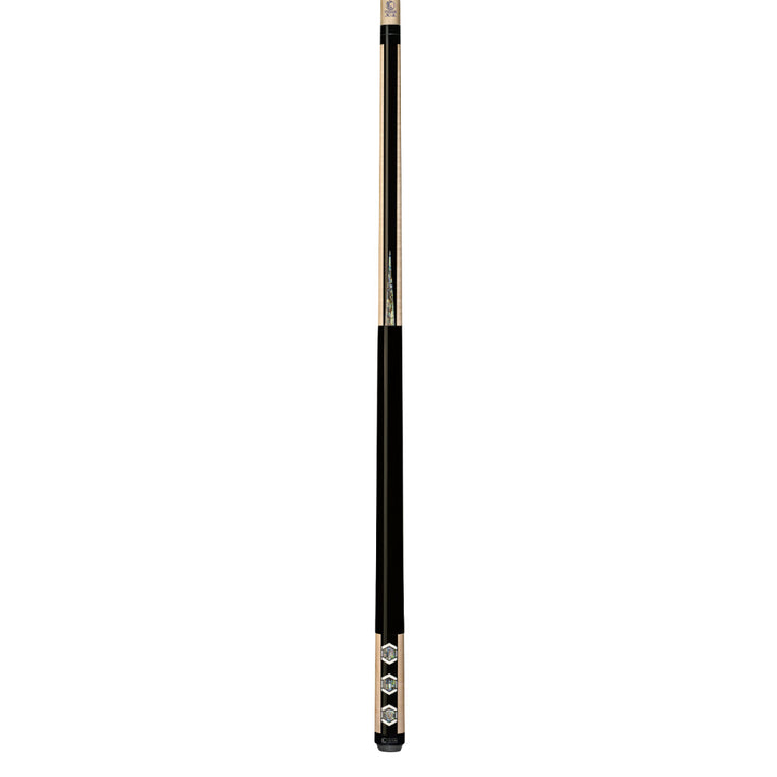 Lucasi Custom Carom Premium Black Birdseye Maple with Abalone Wrapless Cue